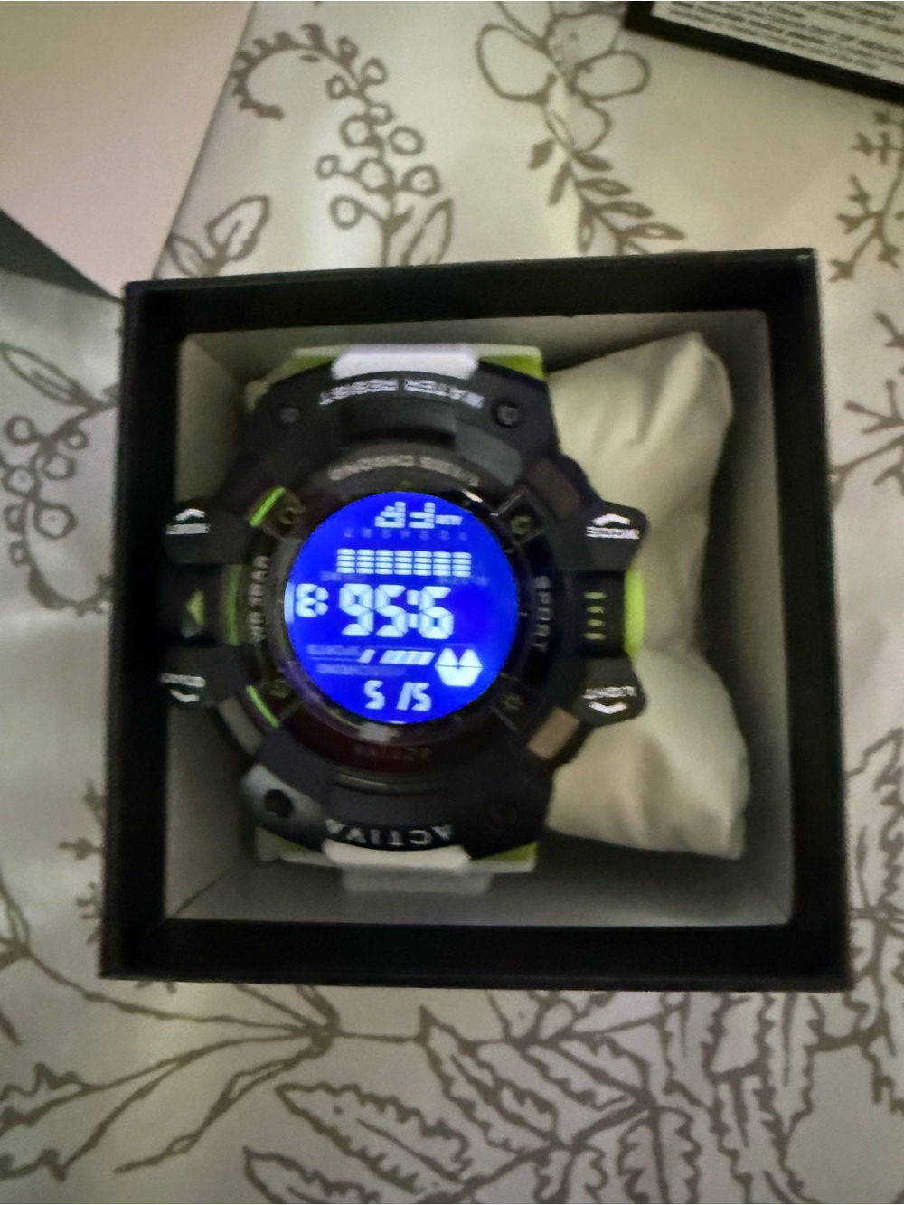 Ativa Black, White and Green Digital Sport Watch